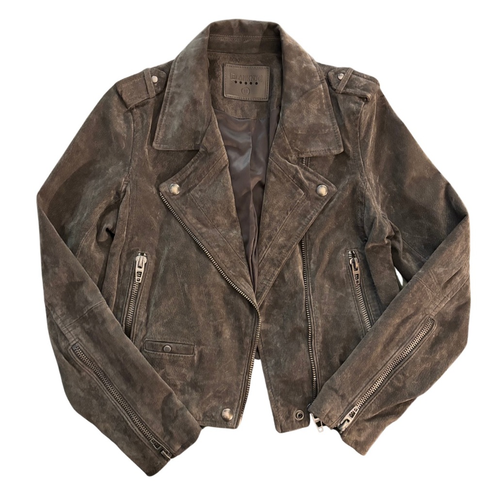 BlankNYC Real Suede Leather Jacket French gray size M